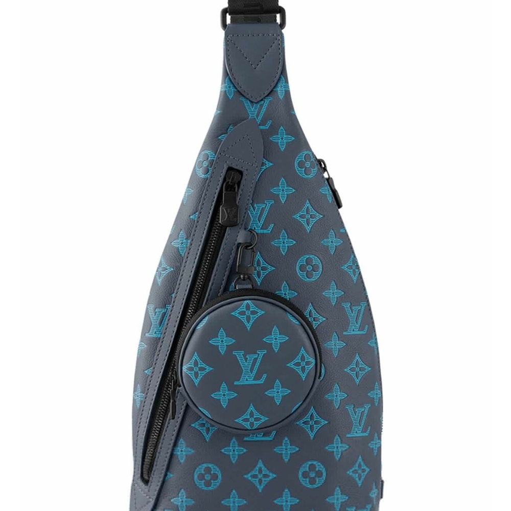 Louis Vuitton Blue Monogram Duo Slingbag * Rare